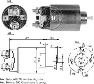 ERA ZM791 - Магнитен превключвател, стартер vvparts.bg