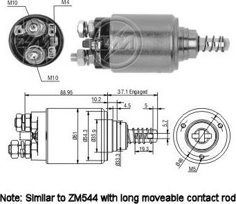 ERA ZM744 - Магнитен превключвател, стартер vvparts.bg