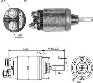 ERA ZM742 - Магнитен превключвател, стартер vvparts.bg