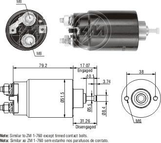 ERA ZM760 - Магнитен превключвател, стартер vvparts.bg