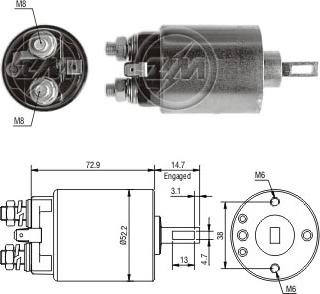 ERA ZM782 - Магнитен превключвател, стартер vvparts.bg