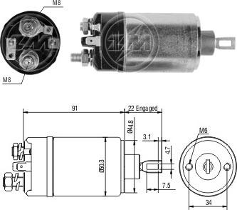 ERA ZM724 - Магнитен превключвател, стартер vvparts.bg