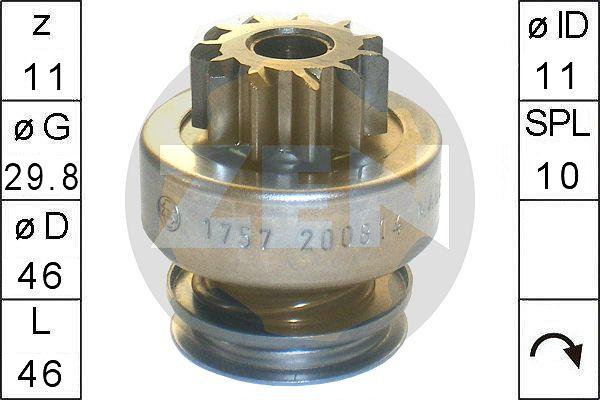 ERA ZN1757 - Зъбно колелце, стартер vvparts.bg