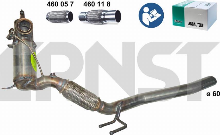 ERNST 920056 - Филтър за сажди / твърди частици, изпускателна система vvparts.bg