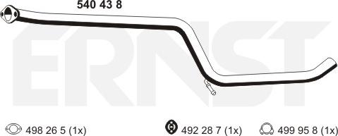 ERNST 540438 - Изпускателна тръба vvparts.bg