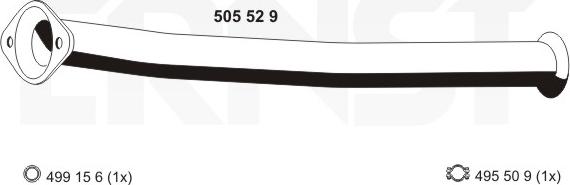 ERNST 505529 - Изпускателна тръба vvparts.bg