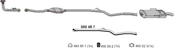 ERNST 500487 - Изпускателна тръба vvparts.bg