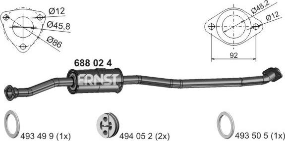 ERNST 688024 - Средно гърне vvparts.bg