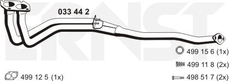 ERNST 033442 - Изпускателна тръба vvparts.bg