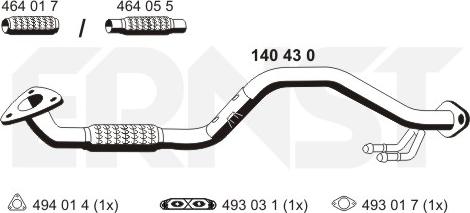 ERNST 140430 - Изпускателна тръба vvparts.bg