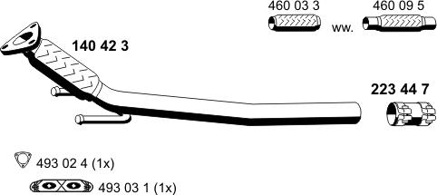 ERNST 140423 - Изпускателна тръба vvparts.bg