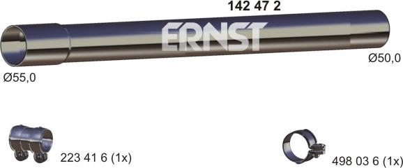 ERNST 142472 - Изпускателна тръба vvparts.bg