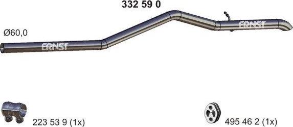 ERNST 332590 - Изпускателна тръба vvparts.bg