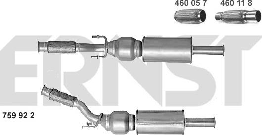 ERNST 759922 - Катализатор vvparts.bg