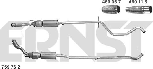 ERNST 759762 - Катализатор vvparts.bg