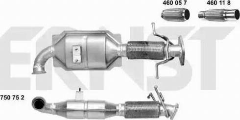 ERNST 750752 - Катализатор vvparts.bg