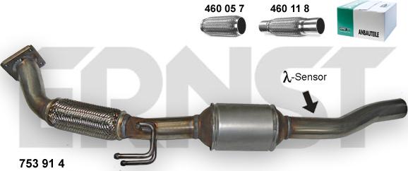 ERNST 753914 - Катализатор vvparts.bg