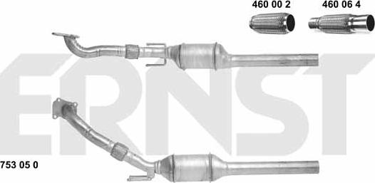 ERNST 753050 - Катализатор vvparts.bg