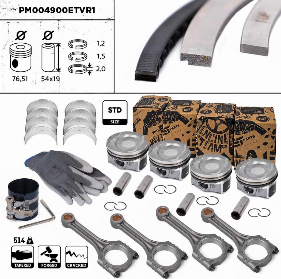 ET Engineteam PM004900ETVR1 - Комплект бутала vvparts.bg