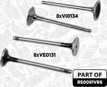 ET Engineteam RS0091VR6 - Комплект ангренажна верига vvparts.bg