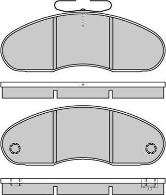 E.T.F. 12-5224 - Комплект спирачно феродо, дискови спирачки vvparts.bg