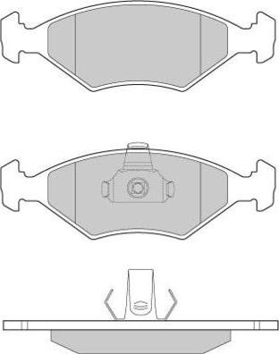E.T.F. 12-0959 - Комплект спирачно феродо, дискови спирачки vvparts.bg