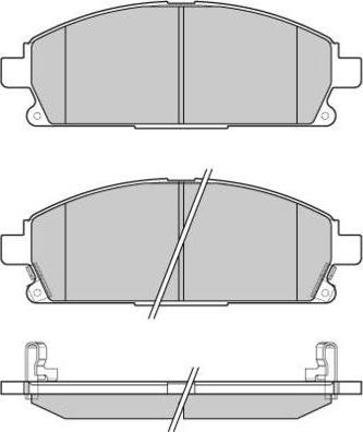 Herth+Buss Elparts J3601090 - Комплект спирачно феродо, дискови спирачки vvparts.bg