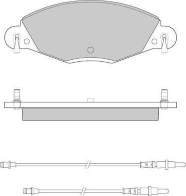 E.T.F. 12-0937 - Комплект спирачно феродо, дискови спирачки vvparts.bg