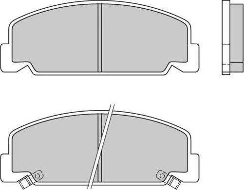 E.T.F. 12-0406 - Комплект спирачно феродо, дискови спирачки vvparts.bg