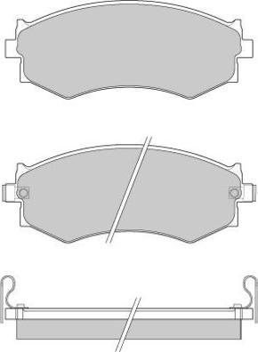 E.T.F. 12-0439 - Комплект спирачно феродо, дискови спирачки vvparts.bg