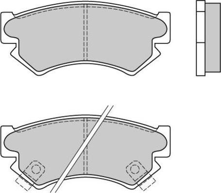 E.T.F. 12-0534 - Комплект спирачно феродо, дискови спирачки vvparts.bg