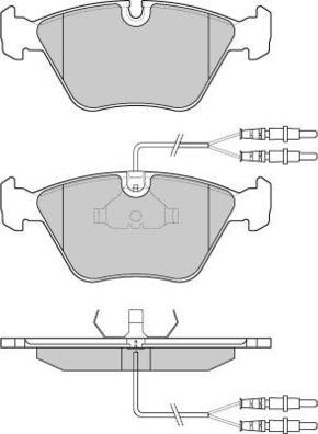 MOPROD MDP1251 - Комплект спирачно феродо, дискови спирачки vvparts.bg