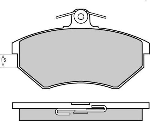 E.T.F. 12-0641 - Комплект спирачно феродо, дискови спирачки vvparts.bg