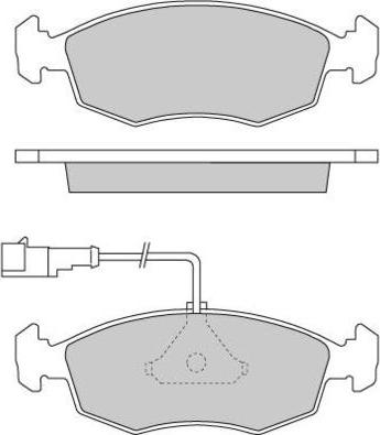 E.T.F. 12-0669 - Комплект спирачно феродо, дискови спирачки vvparts.bg