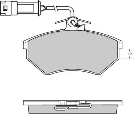 DJ Parts BP2004 - Комплект спирачно феродо, дискови спирачки vvparts.bg