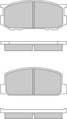 E.T.F. 12-0165 - Комплект спирачно феродо, дискови спирачки vvparts.bg