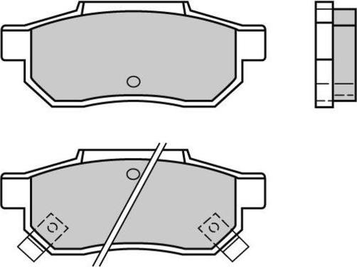 E.T.F. 12-0396 - Комплект спирачно феродо, дискови спирачки vvparts.bg