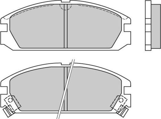 E.T.F. 12-0349 - Комплект спирачно феродо, дискови спирачки vvparts.bg