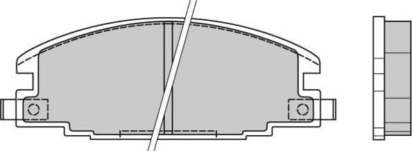 E.T.F. 12-0367 - Комплект спирачно феродо, дискови спирачки vvparts.bg