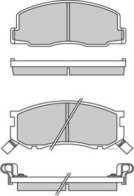 E.T.F. 12-0307 - Комплект спирачно феродо, дискови спирачки vvparts.bg