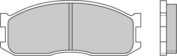 E.T.F. 12-0389 - Комплект спирачно феродо, дискови спирачки vvparts.bg