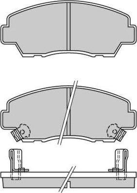 E.T.F. 12-0326 - Комплект спирачно феродо, дискови спирачки vvparts.bg