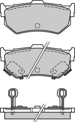 E.T.F. 12-0291 - Комплект спирачно феродо, дискови спирачки vvparts.bg