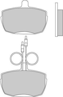 E.T.F. 12-0204 - Комплект спирачно феродо, дискови спирачки vvparts.bg