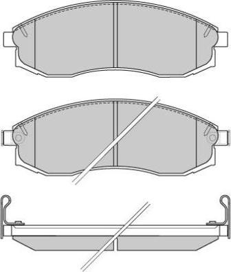 E.T.F. 12-0743 - Комплект спирачно феродо, дискови спирачки vvparts.bg