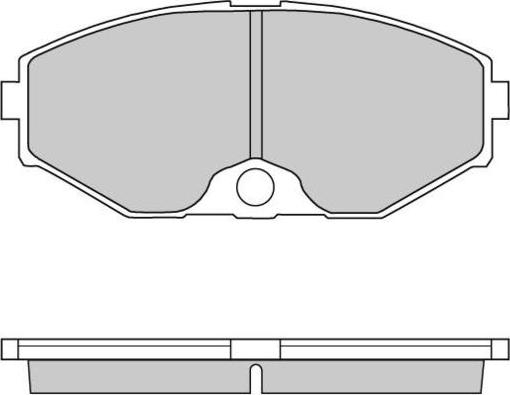 E.T.F. 12-0722 - Комплект спирачно феродо, дискови спирачки vvparts.bg