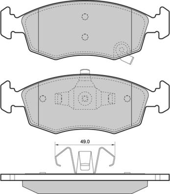 Remsa 17250 - Комплект спирачно феродо, дискови спирачки vvparts.bg