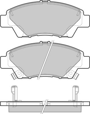 Unipart GBP2020AF - Комплект спирачно феродо, дискови спирачки vvparts.bg