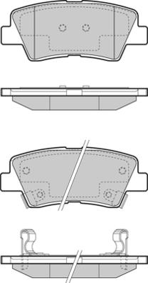 PALIDIUM Y029-58 - Комплект спирачно феродо, дискови спирачки vvparts.bg