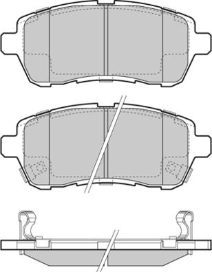 E.T.F. 12-1466 - Комплект спирачно феродо, дискови спирачки vvparts.bg